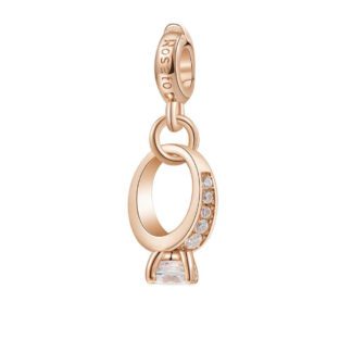 Charm Rosato Argento PVD Rosè Solitario - Storie - Z065