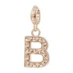 Charm Rosato Argento PVD Rosè Lettera B - Storie - Z080