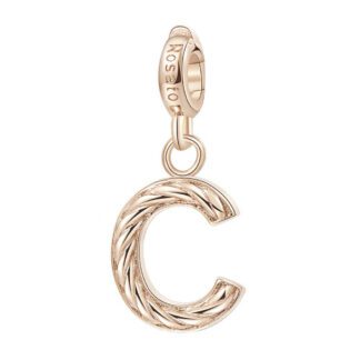 Charm Rosato Argento PVD Rosè Lettera C - Storie - Z081