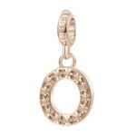 Charm Rosato Argento PVD Rosè Lettera O - Storie - Z093