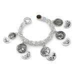 Bracciale Gerardo Sacco in Argento con Monete - Maschere e Monete - 33343