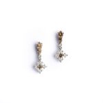 Orecchini Pendenti in Oro Bianco con Diamanti - 309012