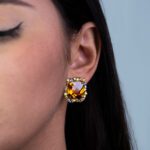Orecchini in Oro Giallo Topazio Citrino e Topazio - 71670