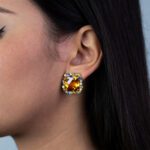 Orecchini in Oro Giallo Topazio Citrino e Topazio - 71670