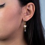 Orecchini Pendenti in Oro Giallo con Perle e Diamanti - ER346