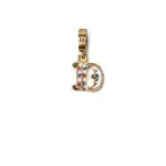 Charm Donna Isola Bella in Argento dorato e Smalto