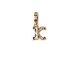 Charm Donna Isola Bella in Argento dorato e Smalto