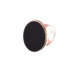 Anello Unoaerre in Bronzo Rosa e Agata Nera - 000EXA0570000