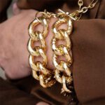 Bracciale Unoaerre in Bronzo Dorato con Maxi Grumetta - Bronze - 0667