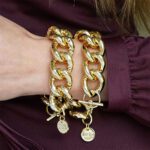 Bracciale Unoaerre in Bronzo Dorato con Maxi Grumetta - Bronze - 0667