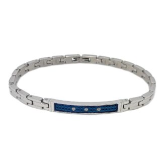 Bracciale Zancan in Acciaio con Zirconi - Hiteck - EHB197