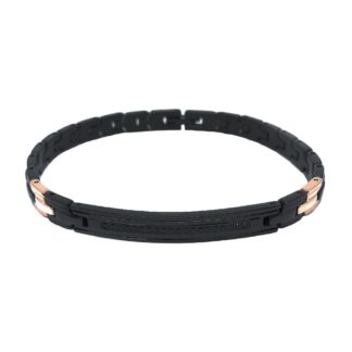 Bracciale Zancan in Acciaio Nero con Spinelli - Hiteck - EHB200