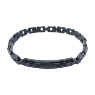 Bracciale Zancan in Acciaio Nero con Spinelli - Hiteck - EHB209