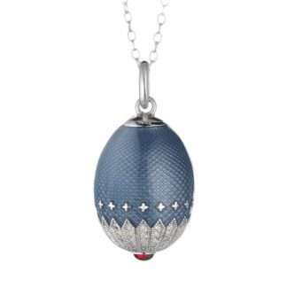 Ciondolo Tatiana Fabergé in Argento e Smalto con Zirconi - Emperor - P01482MBS