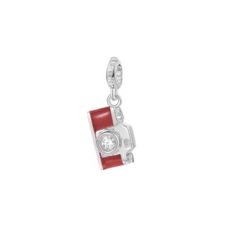 Charm Rosato in Argento e Smalto Macchina Fotografica - Storie- RZ048R