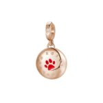 Charm Rosato in Argento e Smalto - I Love My Fur Baby - Storie - RZ120