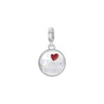 Charm Rosato in Argento e Smalto - I Love My Fur Baby - Storie - RZ120R
