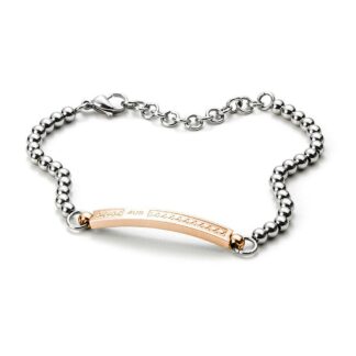 Bracciale 4US in Acciaio con Sfere e Targa - Dots - 4UBR3284