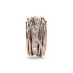 Anello 13 Fili in Oro Rosa 9kt con Diamanti - Carato Collection - AN001RBT