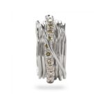 Anello 13 Fili in Argento con Diamanti Brown - Prezioso Collection - AN113ABR