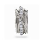 Anello 13 Fili in Argento con Diamanti - Prezioso Collection - AN113ABT