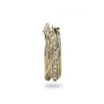Anello 7 Fili in Oro Giallo 9kt con Diamanti - Classic Collection - AN7GBT