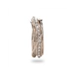Anello 7 Fili in Oro Rosa 9kt con Diamanti - Classic Collection - AN7RBT