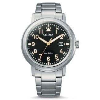 Orologio Eco Drive Solo Tempo Citizen in Acciaio - Military - AW1620-81E