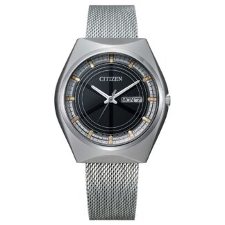 Orologio Eco Drive Solo Tempo Citizen in Acciaio e Pelle - Crystron - BM8540-85E