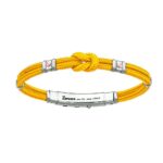 Bracciale Zancan in Kevlar con Inserti in Argento e Oro - Regata - EXB475