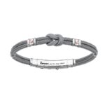 Bracciale Zancan in Kevlar con Inserti in Argento e Oro - Regata - EXB475