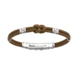Bracciale Zancan in Kevlar con Inserti in Argento e Oro - Regata - EXB475