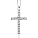 Collana Mey in Oro Bianco con Diamanti Croce - CDMEY CLA-CW