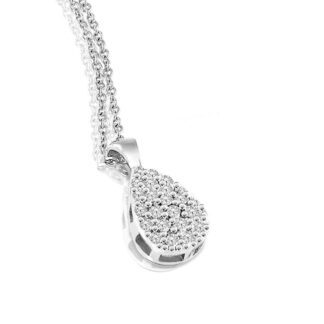 Collana Mey in Oro Bianco con Diamanti Goccia - CDMEY GCS-DW