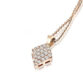 Collana Mey in Oro Rosa con Diamanti Rombo - CDMEY RMB-DR