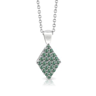 Collana Mey in Oro Bianco con Smeraldi Rombo - CDMEY RMB-EM