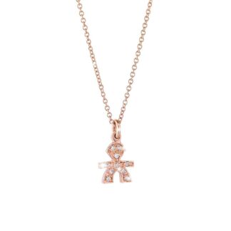 Ciondolo Le Bebè in Oro Rosa con Diamanti - le Briciole - LBB323