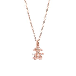 Ciondolo Le Bebè in Oro Rosa con Diamanti - le Briciole - LBB324