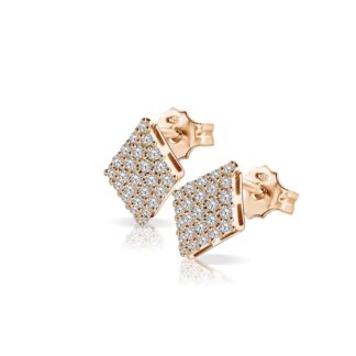 Orecchini Mey in Oro Rosa con Diamanti Rombo - ORMEY RMB-DR