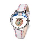 Orologio Isola Bella in Acciaio Pelle e Pietre