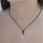 Ciondolo Le Bebè Bimba in Oro Bianco con Diamanti - I Pavè Mini - LBB035