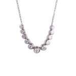 Collana Linea Blu da Donna in Oro Bianco con Diamanti - 6012800CL