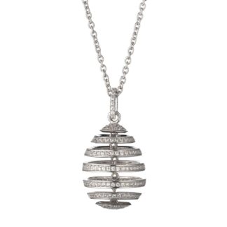Ciondolo Tatiana Fabergé in Argento con Zirconi - 9NINE - 9P20S