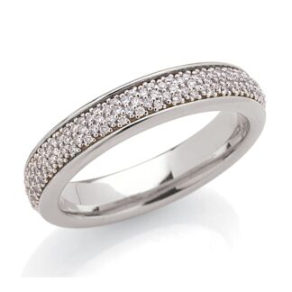 Fede Artlinea in Oro Bianco con Diamanti - Forever - ADF310-LB