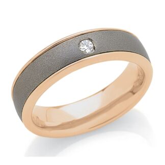 Fede Artlinea in Oro Rosa e Titanio con Diamante - Forever - ADF333TT-SR