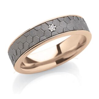 Fede Artlinea in Oro Rosa e Titanio con Diamante - Forever - ADF343TT-LR