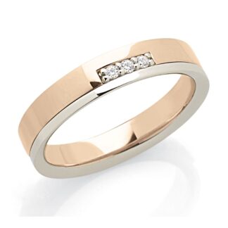 Fede Artlinea in Oro Rosa e Bianco con Diamanti - Forever - ADF371-LK