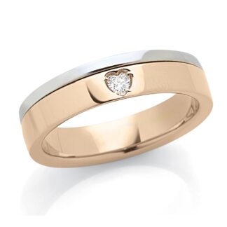 Fede Artlinea in Oro Rosa e Bianco con Diamante - Forever - ADF411-LK