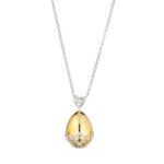 Ciondolo Tatiana Fabergé in Oro Giallo e Bianco con Diamanti – Elizaveta – ELP03