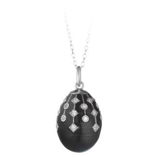 Collana Tatiana Fabergé in Argento e Smalto con Zirconi - Peter Carl - F006BS